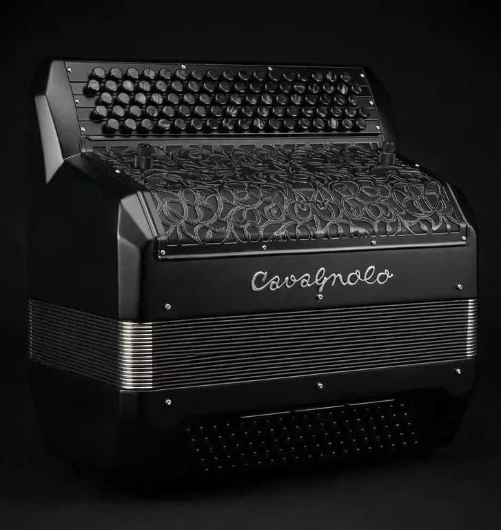 Visuel d'un Accordéon Cavagnolo Vedette 10 Plus coupe diamant équipé de microphones iMac Pro