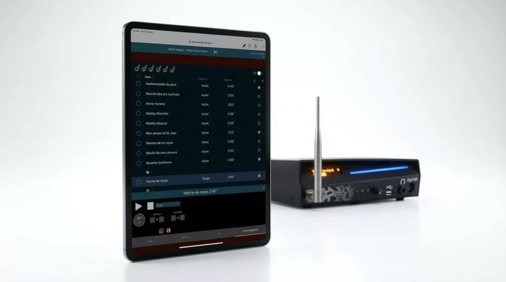 Représentation de l'expandeur Digit AiR Millenium Cavagnolo et de l'application Digit AiR Live control